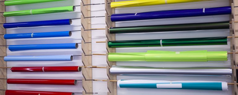 Folierung, Folie, Folien auf Rolle in verschiedenen Varianten und Farben
